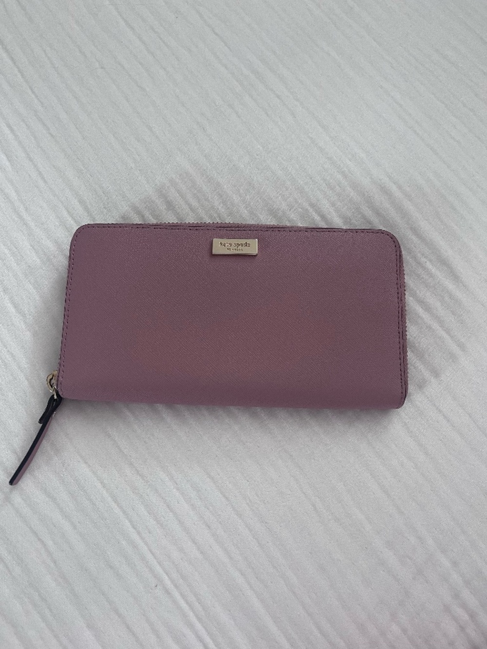 Kate Spade Pink Saffiano Zip-Around wallet